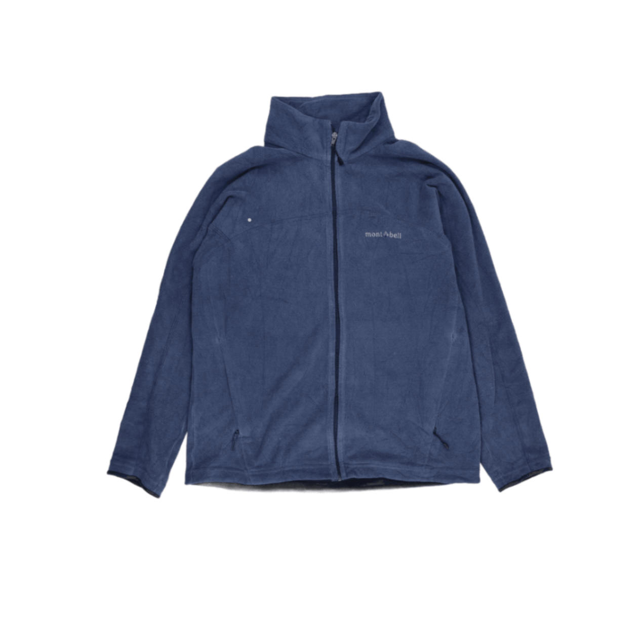 Montbell Blue Full Zip Fleece Jacket Mens Medium Fleece Polyester High Collar
