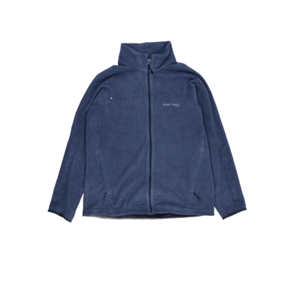 Montbell Blue Full Zip Fleece Jacket Mens Medium Fleece Polyester High Collar