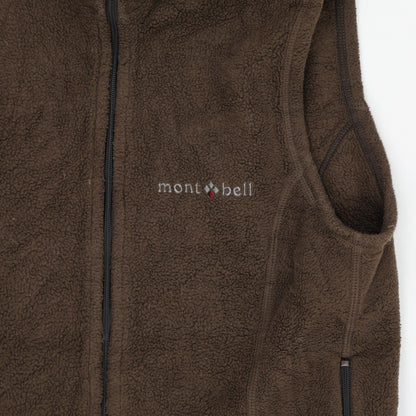 Montbell Brown Fleece Outdoor Gilet Vest for Men Size Medium