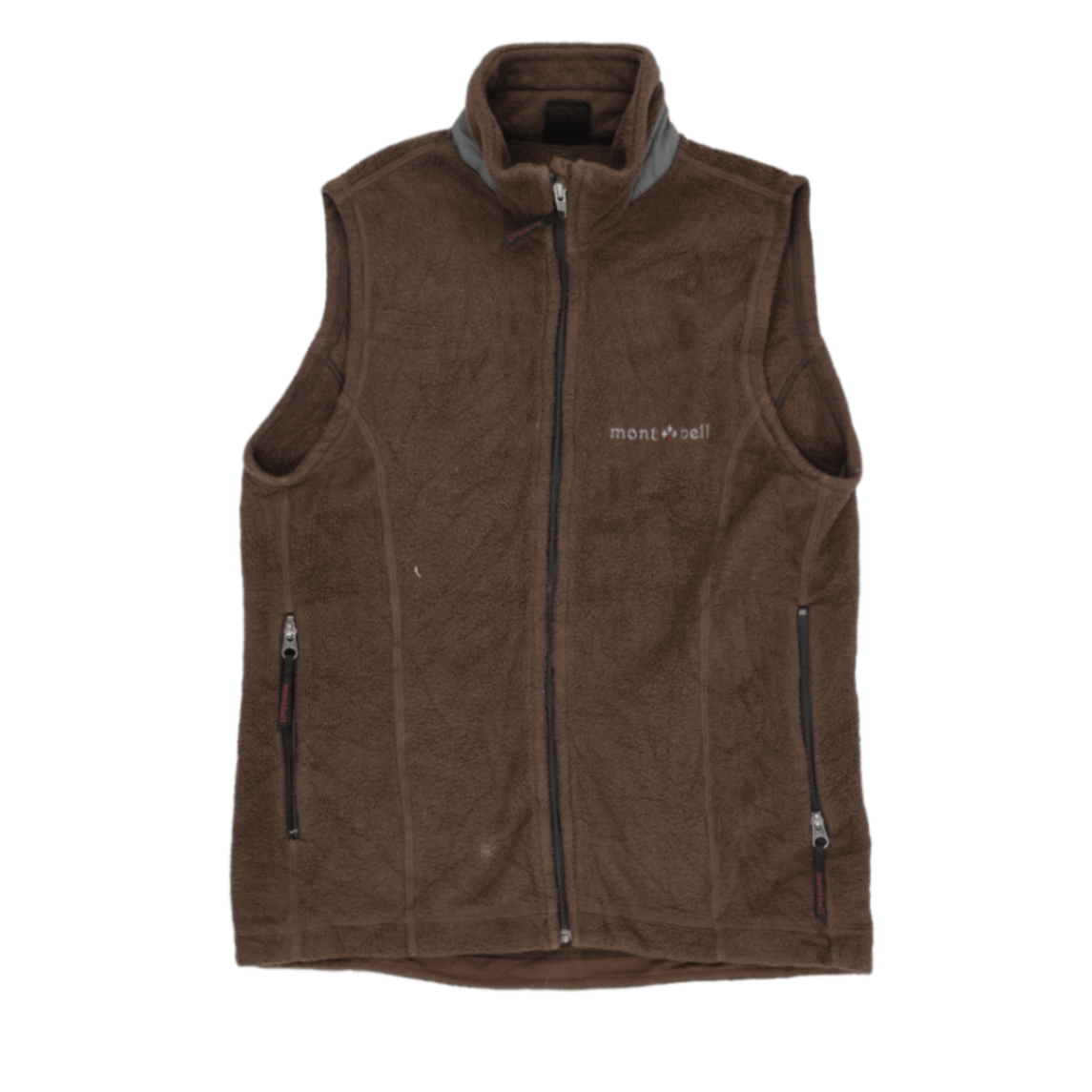 Montbell Brown Fleece Outdoor Gilet Vest for Men Size Medium
