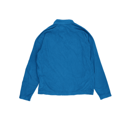 Montbell Full Zip Outdoor Jacket Mens Large Blue Fleece Polyester Stand Collar