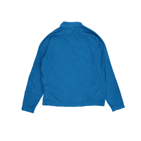 Montbell Full Zip Outdoor Jacket Mens Large Blue Fleece Polyester Stand Collar