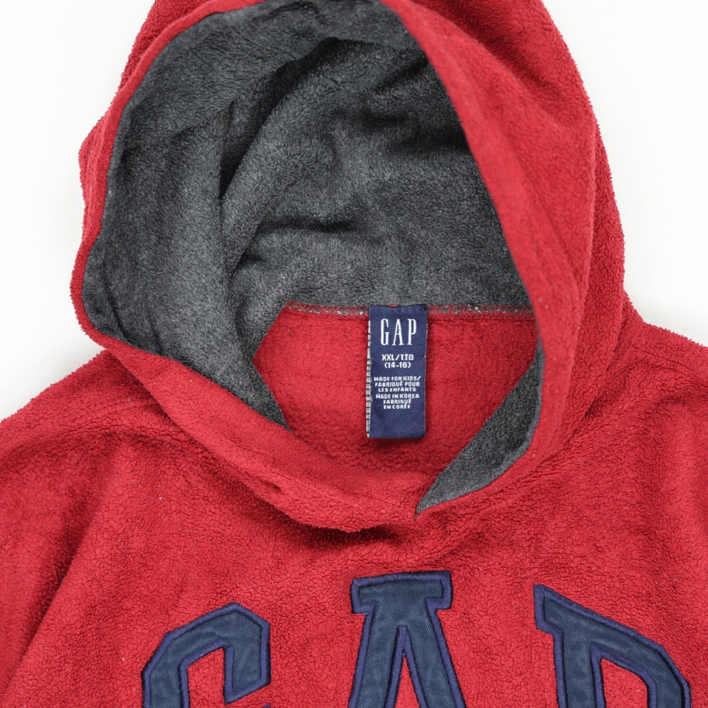 GAP Vintage Red Pullover Hoodie XXL Fleece Hooded Sweatshirt