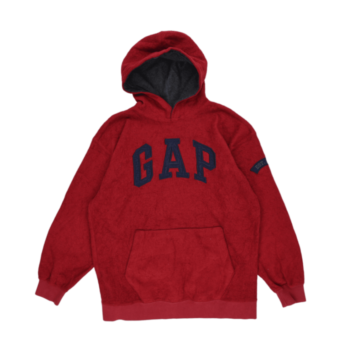 GAP Vintage Red Pullover Hoodie XXL Fleece Hooded Sweatshirt