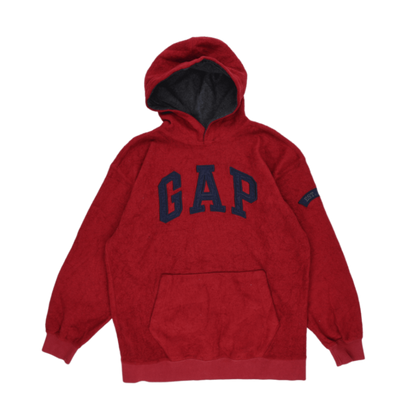 GAP Vintage Red Pullover Hoodie XXL Fleece Hooded Sweatshirt