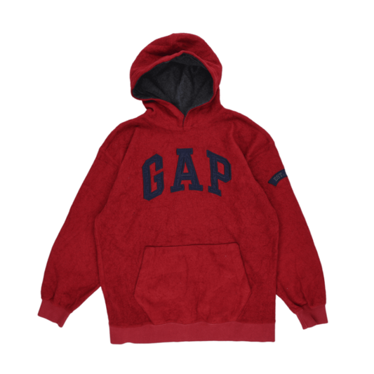 GAP Vintage Red Pullover Hoodie XXL Fleece Hooded Sweatshirt