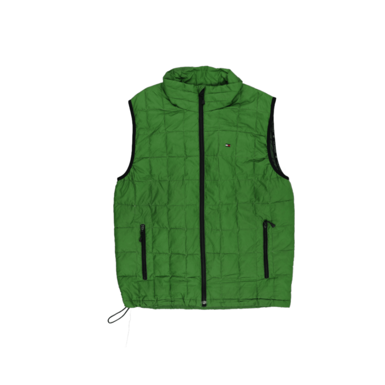 Tommy Hilfiger Green Gilet Vest Mens Medium Polyester High Neck Sleeveless