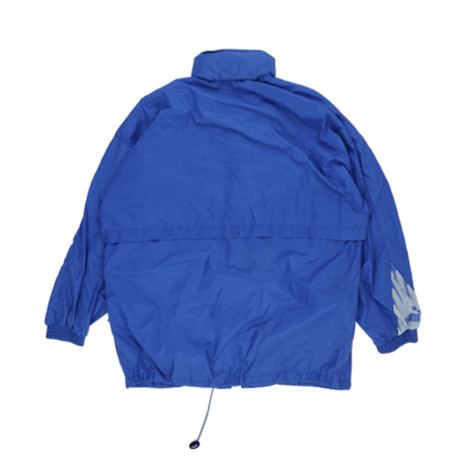PUMA Vintage Windbreaker Jacket Blue Large Nylon High Neck