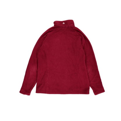 Montbell XL Deep Red Full Zip Fleece Jacket Outdoor Style High Neck Mens Clothing