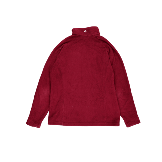 Montbell XL Deep Red Full Zip Fleece Jacket Outdoor Style High Neck Mens Clothing