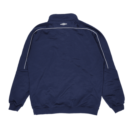 Umbro Navy Blue 1/4 Zip Sweatshirt Men Large Polyester