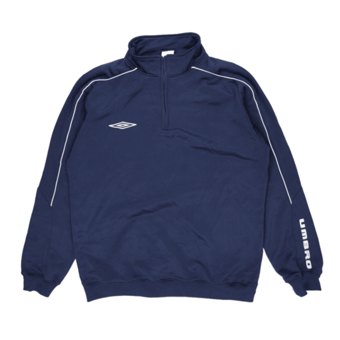 Umbro Navy Blue 1/4 Zip Sweatshirt Men Large Polyester