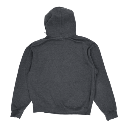 Fila Vintage Hooded Sweatshirt Charcoal Grey Medium Cotton Blend Pullover