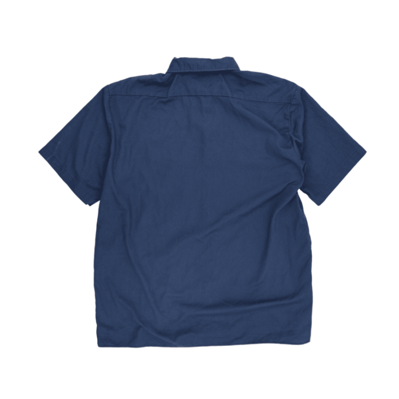 Dickies Navy Blue XL Vintage Work Shirt 65% Polyester 35% Cotton Collared Short Sleeve
