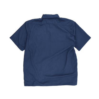 Dickies Navy Blue XL Vintage Work Shirt 65% Polyester 35% Cotton Collared Short Sleeve