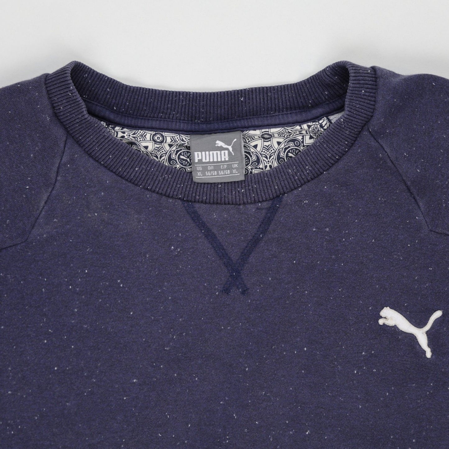 PUMA Navy Blue Crew Neck Sweatshirt Men's Size XL Cotton Blend