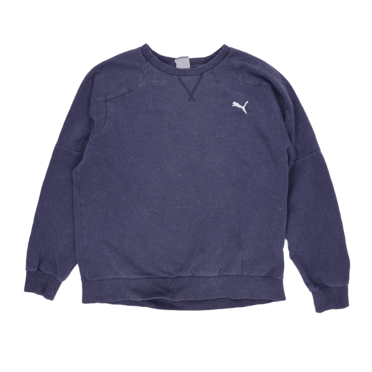 PUMA Navy Blue Crew Neck Sweatshirt Men's Size XL Cotton Blend