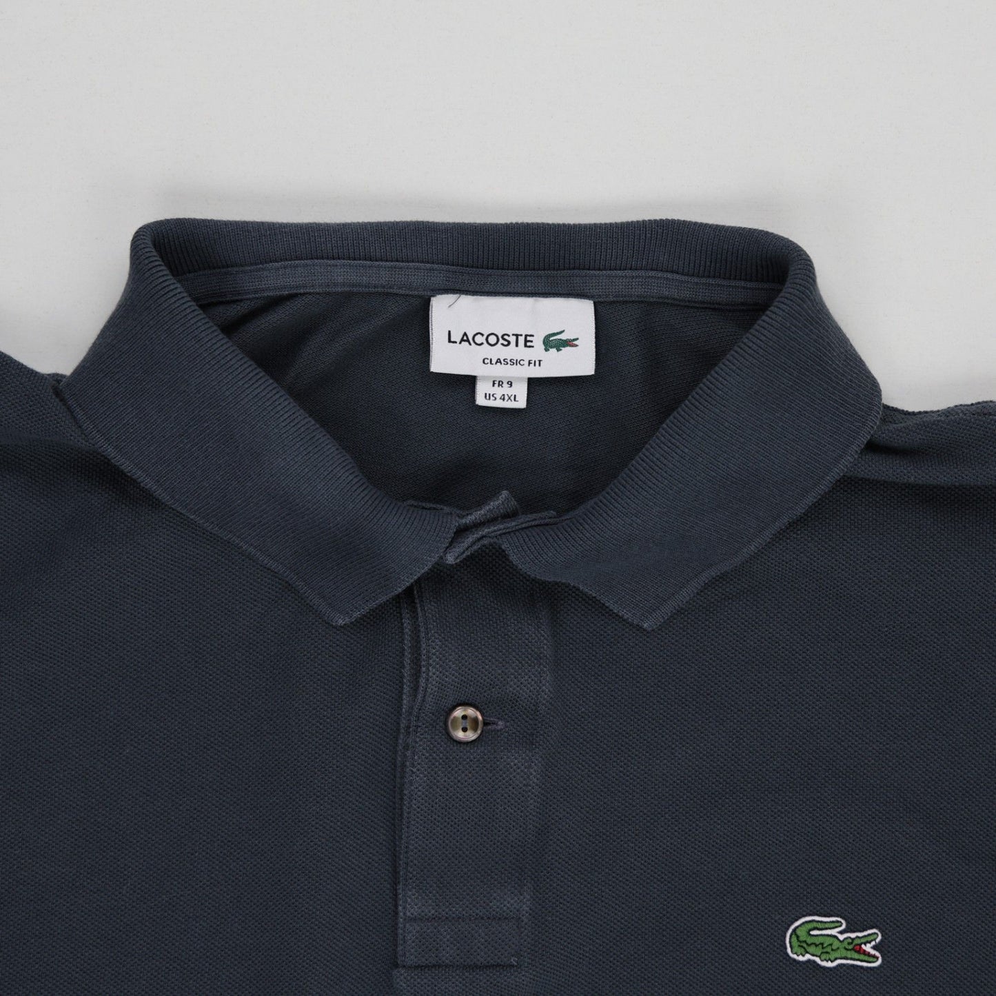 Lacoste Long Sleeve Polo Shirt Navy Blue 4XL Cotton