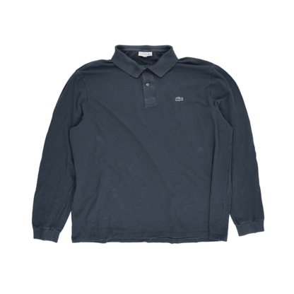 Lacoste Long Sleeve Polo Shirt Navy Blue 4XL Cotton