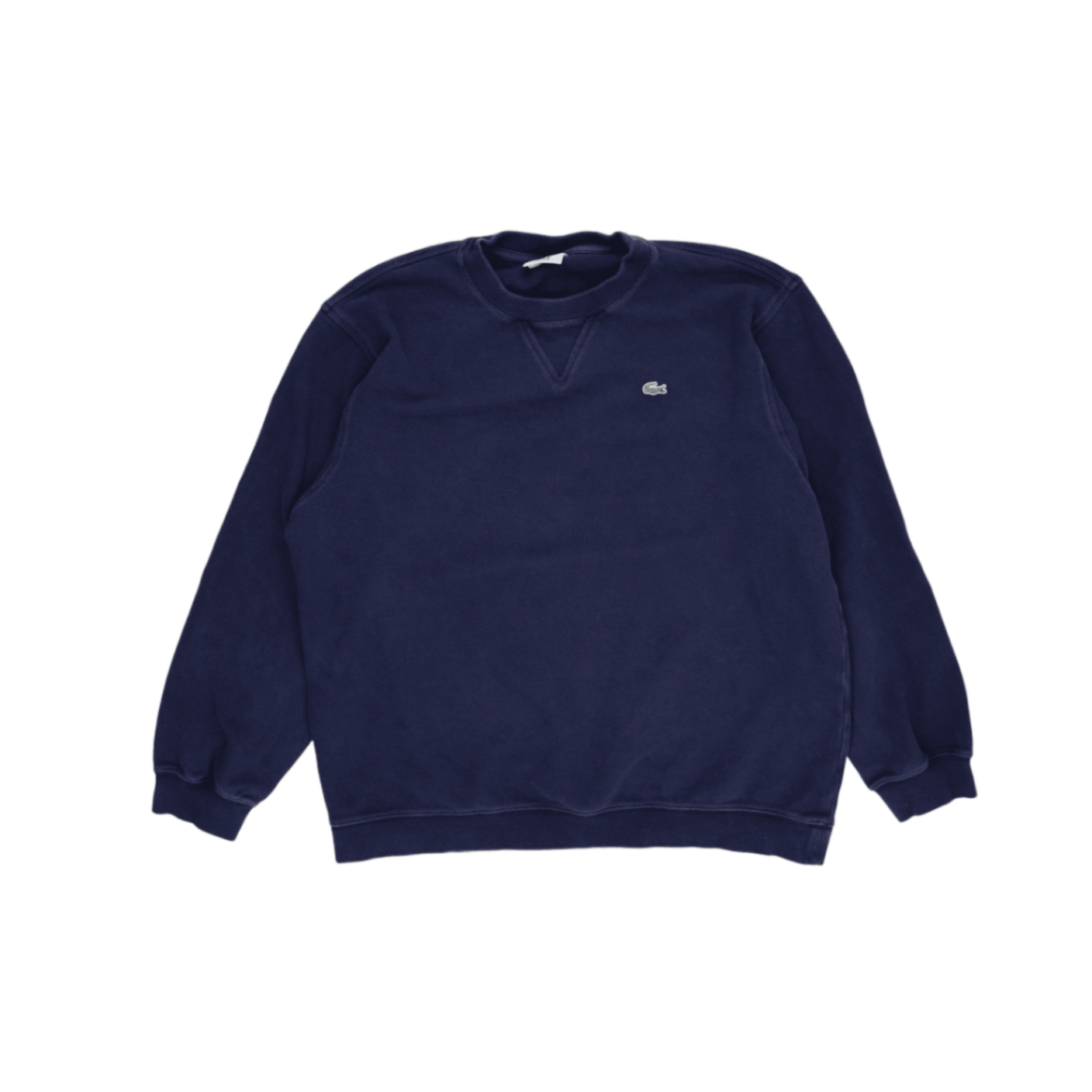Lacoste Navy Classic Crew Neck Sweatshirt Large Cotton Vintage