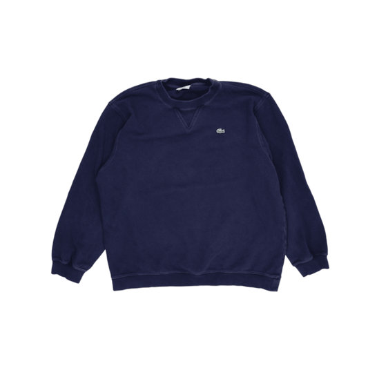 Lacoste Navy Classic Crew Neck Sweatshirt Large Cotton Vintage