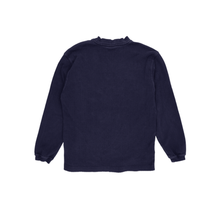 PUMA Navy Blue V Neck Sweatshirt Men Medium Cotton Blend
