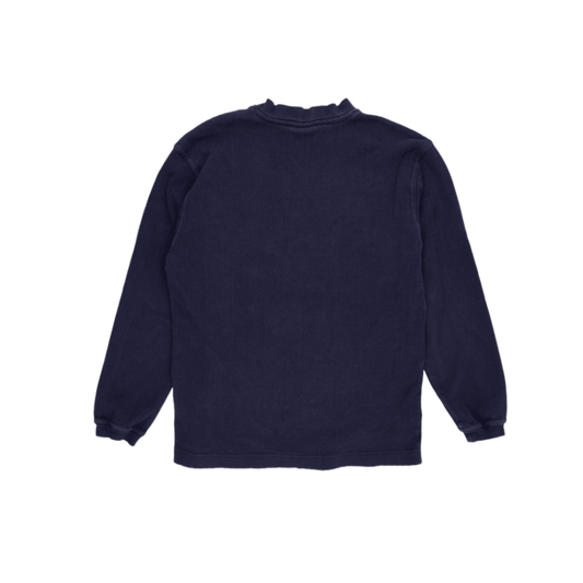 PUMA Navy Blue V Neck Sweatshirt Men Medium Cotton Blend