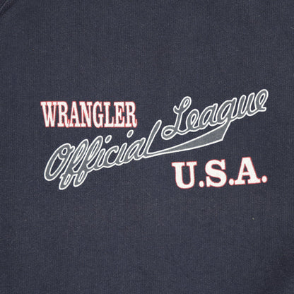 Wrangler Official League U.S.A. Vintage Crew Neck Sweatshirt Navy Blue XXL Cotton Blend