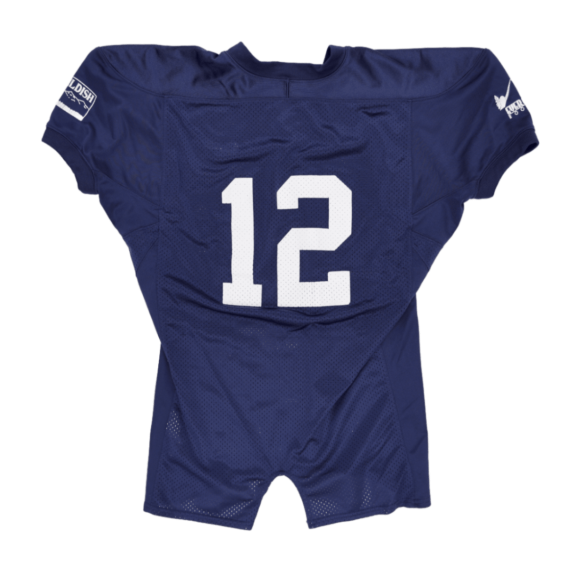 Nike Pleasant Hill Number 12 Vintage American Football Jersey Navy XL Polyester Mesh