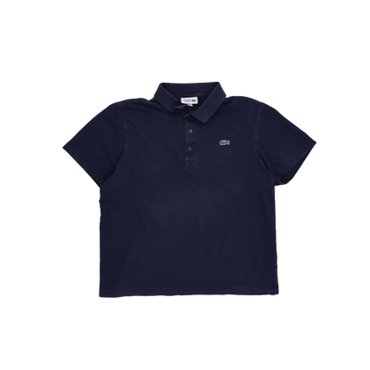 New Lacoste Polo Shirt Navy Blue XL Cotton Short Sleeve Collared