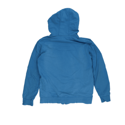 Quiksilver Blue Zip Up Hoodie Men Medium Cotton Blend Hooded