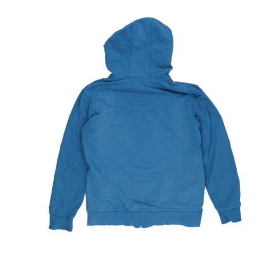 Quiksilver Blue Zip Up Hoodie Men Medium Cotton Blend Hooded
