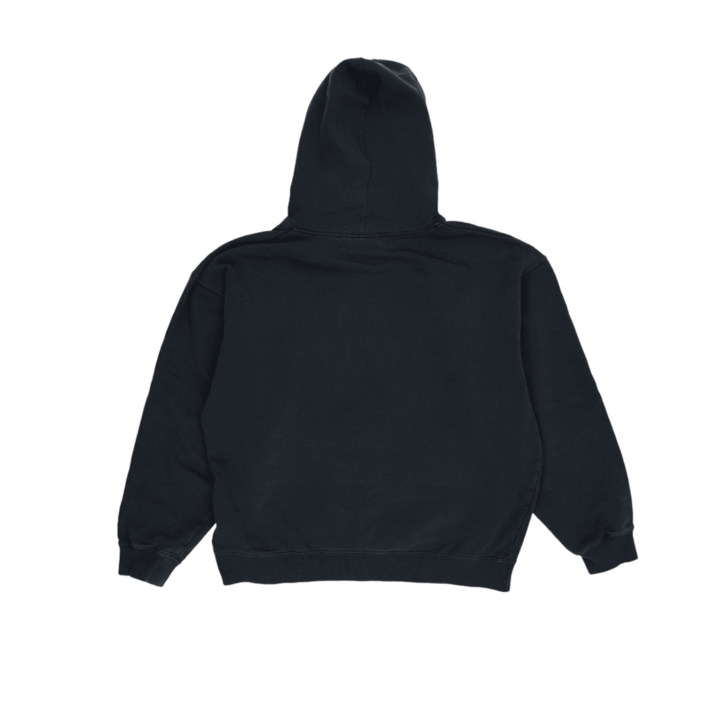 Fila Vintage Black Pullover Hoodie Men Medium Cotton Blend
