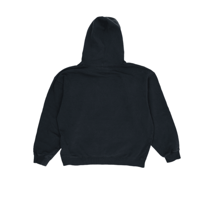 Fila Vintage Black Pullover Hoodie Men Medium Cotton Blend