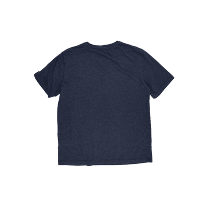 Nautica Large Navy Blue Cotton Blend Crew Neck T-Shirt for Men