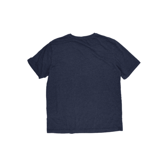Nautica Large Navy Blue Cotton Blend Crew Neck T-Shirt for Men