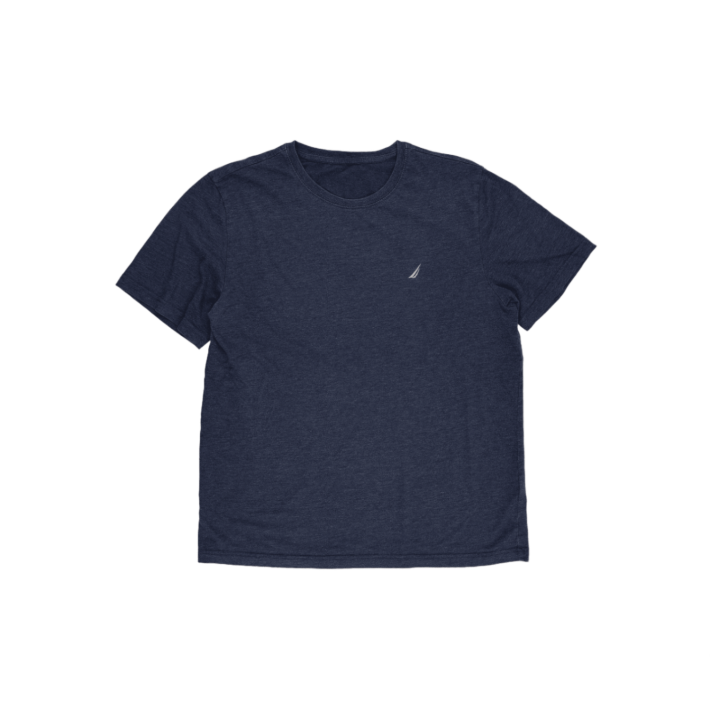 Nautica Large Navy Blue Cotton Blend Crew Neck T-Shirt for Men