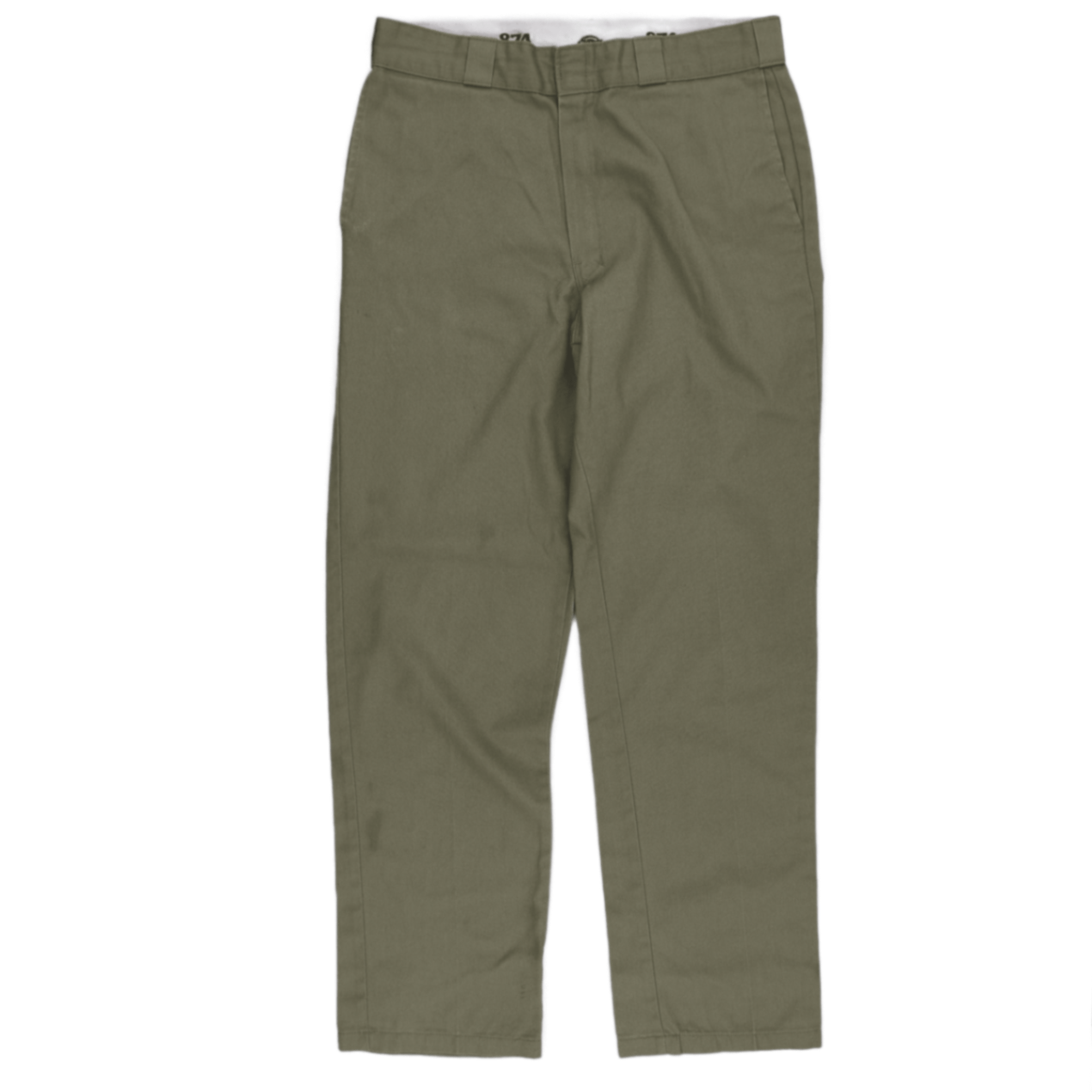 Dickies 874 Original Fit Olive Green Work Trousers 34W 32 In 65 Polyester 35 Cotton