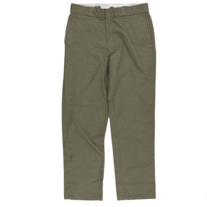 Dickies 874 Original Fit Olive Green Work Trousers 34W 32 In 65 Polyester 35 Cotton