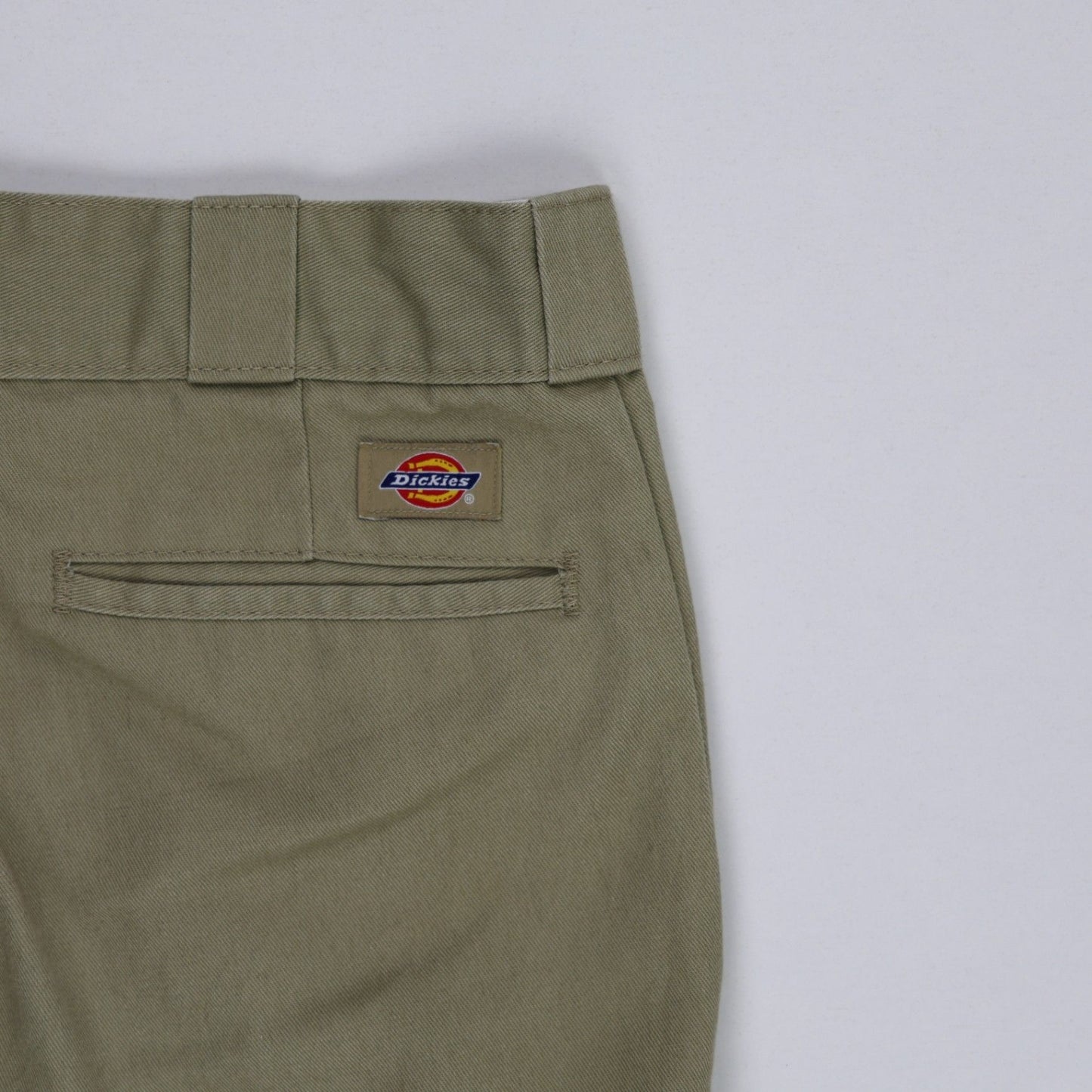 Dickies 874 Original Fit Khaki Work Trousers Size 34 Inseam 32 65 Percent Polyester 35 Percent Cotton Straight Leg