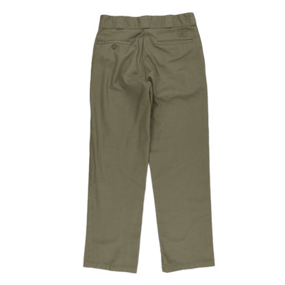 Dickies 874 Original Fit Khaki Work Trousers Size 34 Inseam 32 65 Percent Polyester 35 Percent Cotton Straight Leg