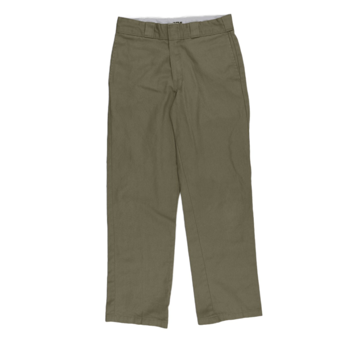 Dickies 874 Original Fit Khaki Work Trousers Size 34 Inseam 32 65 Percent Polyester 35 Percent Cotton Straight Leg