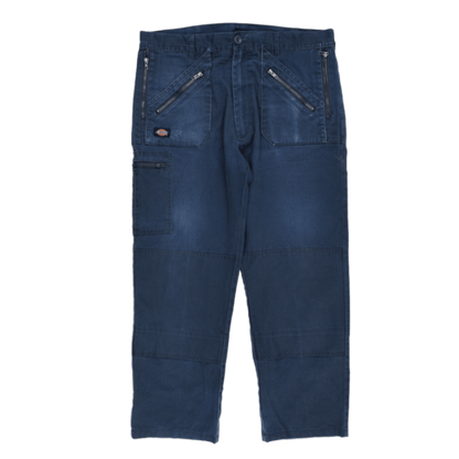 Dickies Blue Workwear Utility Trousers 38W x 30L Cotton Blend Vintage Men's
