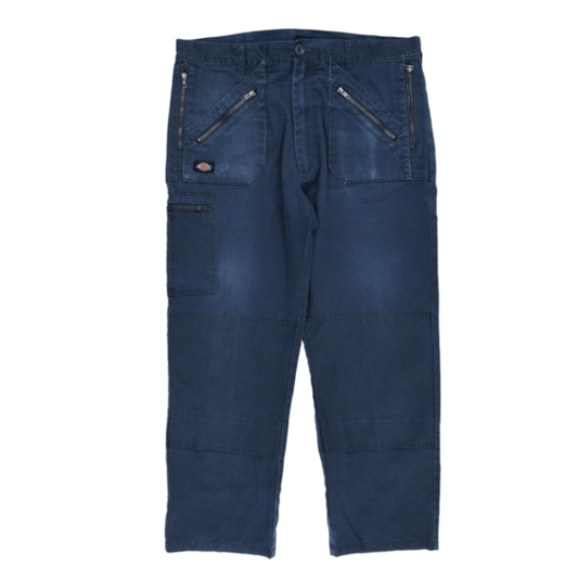 Dickies Blue Workwear Utility Trousers 38W x 30L Cotton Blend Vintage Men's
