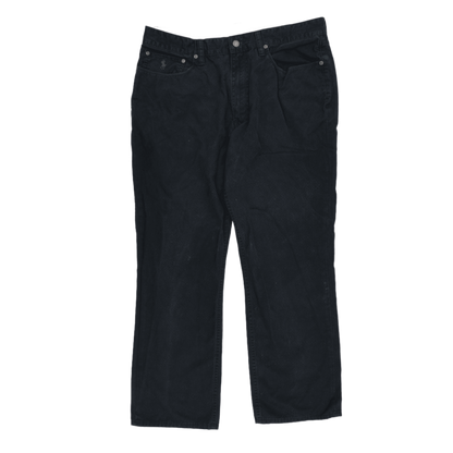 Polo Ralph Lauren Black Cotton Jeans Trousers 42W 32L Vintage