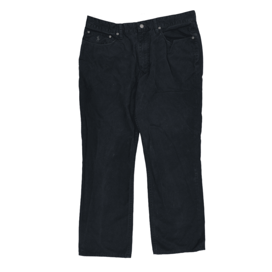 Polo Ralph Lauren Black Cotton Jeans Trousers 42W 32L Vintage