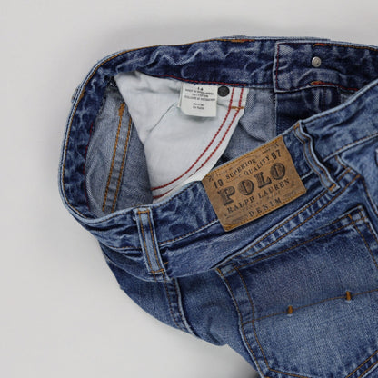 Polo Ralph Lauren Vintage Blue Denim Jeans 34W 32L 100% Cotton Straight Leg
