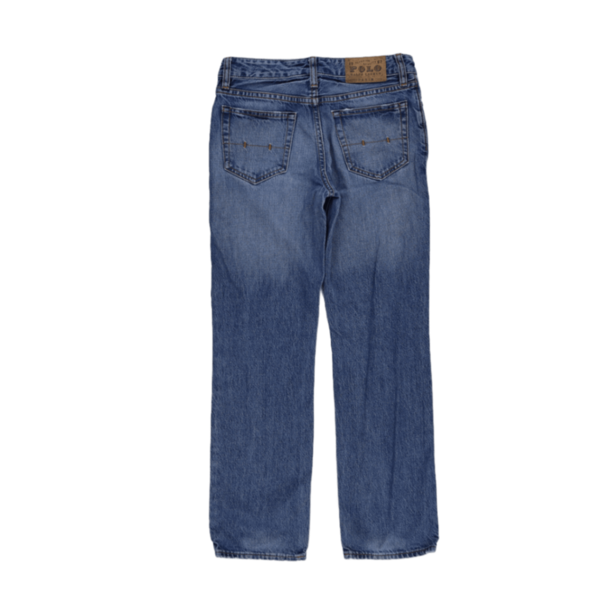 Polo Ralph Lauren Vintage Blue Denim Jeans 34W 32L 100% Cotton Straight Leg