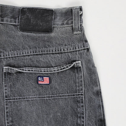 Ralph Lauren Vintage Carpenter Jeans Grey 34W 100 Cotton