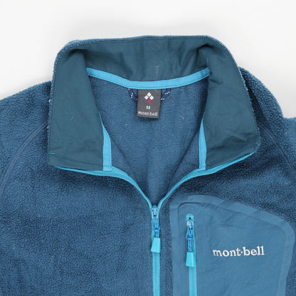 Montbell Blue Fleece Pullover Half Zip Medium Polyester for Men